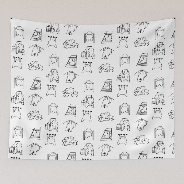 Item preview, Feline Fitness: Minimalist Black & White Illustration designed and sold by RM-Journey.