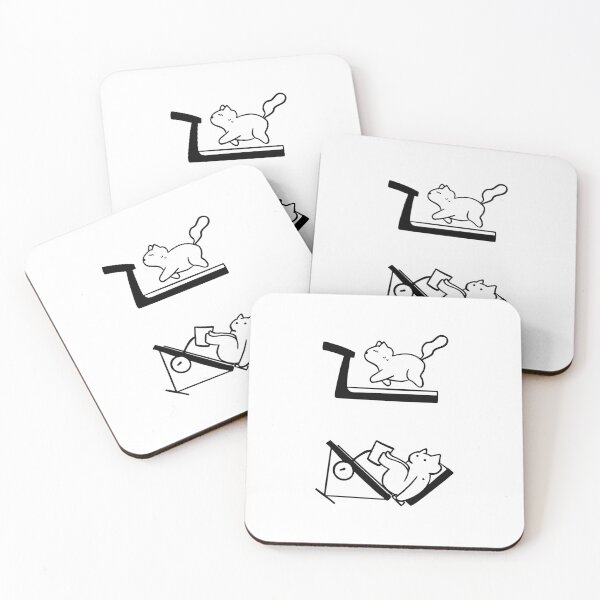 Item preview, Whisker Workouts: Minimalist Cat Gym Art designed and sold by RM-Journey.