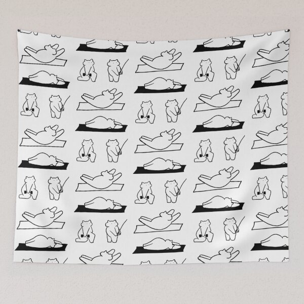 Item preview, Lifting Paws: Cute Black and White Workout Art designed and sold by RM-Journey.