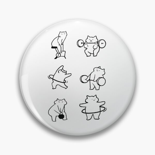 Item preview, Purrfect Workout: Cute Cat Gym Line Art designed and sold by RM-Journey.