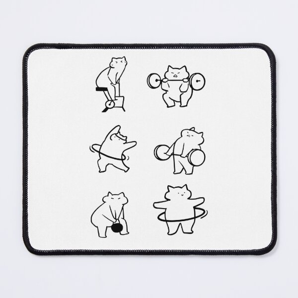 Item preview, Purrfect Workout: Cute Cat Gym Line Art designed and sold by RM-Journey.