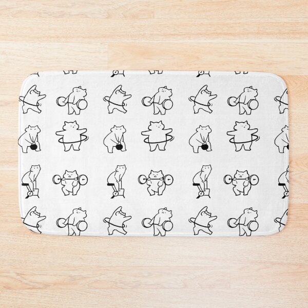 Item preview, Purrfect Workout: Cute Cat Gym Line Art designed and sold by RM-Journey.