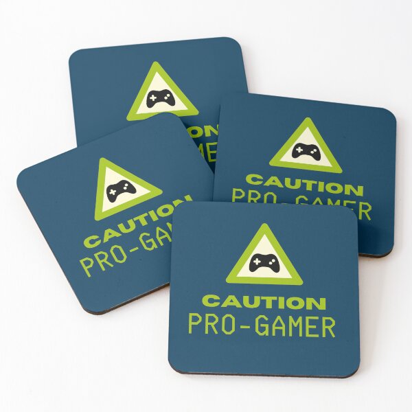 Item preview, Caution Pro Gamer - Gaming Warning Sign Design - dark teal-blue shade designed and sold by danfreeze.