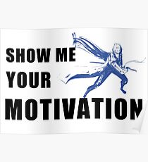 Motivation in Blue Poster