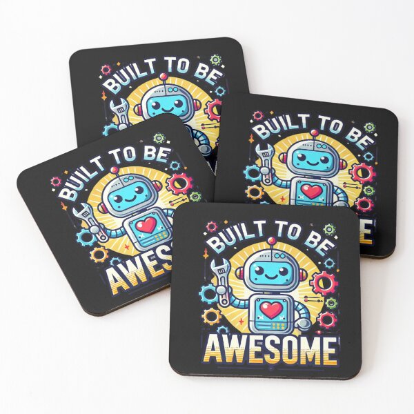 Item preview, Built to Be Awesome - Cute Robot T-Shirt designed and sold by Berna90.