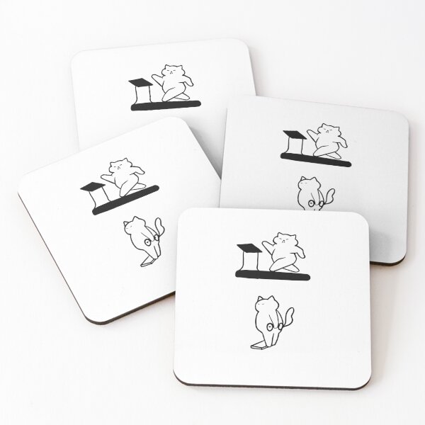 Item preview, Meowfit: Minimalist Cat Exercise Illustrations designed and sold by RM-Journey.