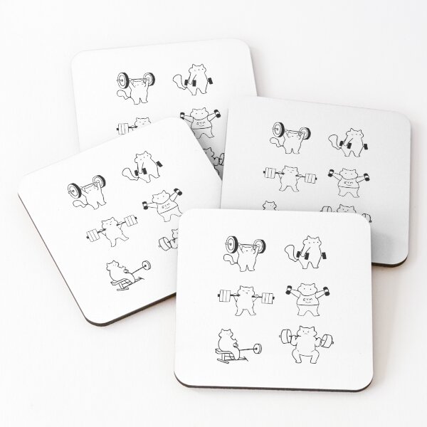 Item preview, Fitness Furriends: Cute Cat and Gym Line Art designed and sold by RM-Journey.
