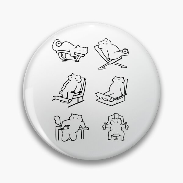 Item preview, Paws and Reps: Minimalist Workout Cat Art designed and sold by RM-Journey.