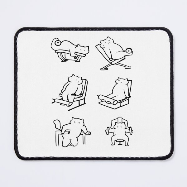 Item preview, Paws and Reps: Minimalist Workout Cat Art designed and sold by RM-Journey.
