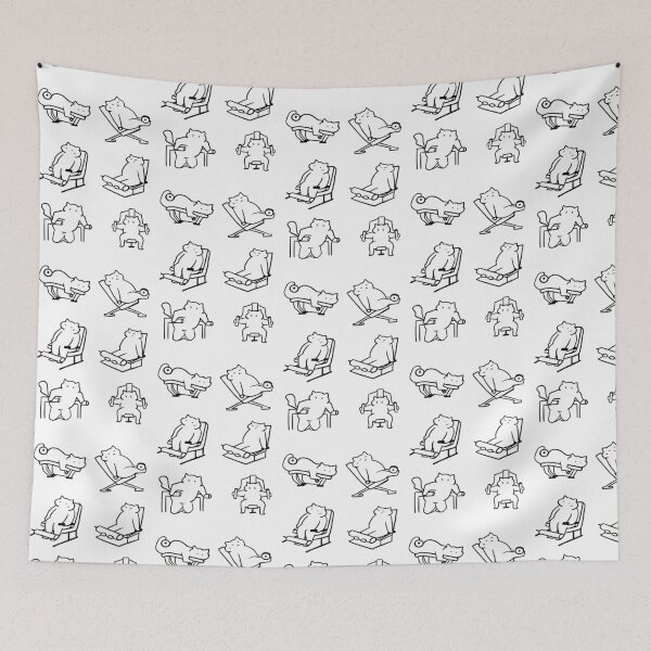 Item preview, Paws and Reps: Minimalist Workout Cat Art designed and sold by RM-Journey.