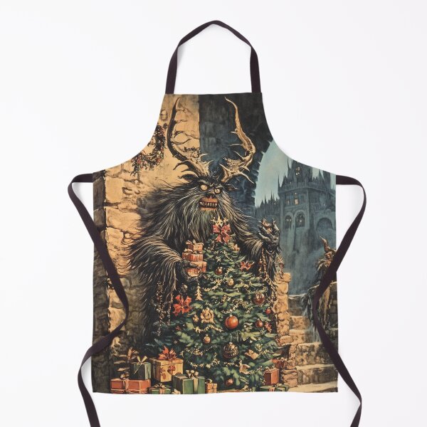 Item preview, Krampus Hiding Behind a Christmas Tree while Stealing Presents designed and sold by LonesomeKnight.