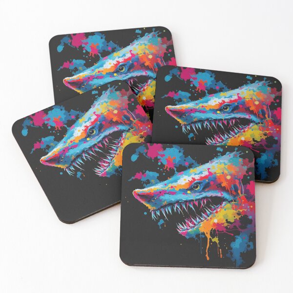 Item preview, Scarry Shark - Oil painting designed and sold by AwesomeBeyondLimits.