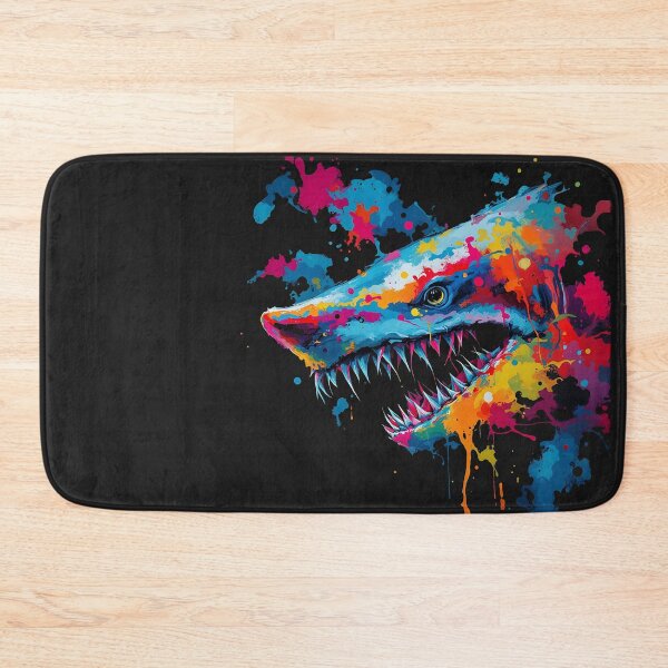 Item preview, Scarry Shark - Oil painting designed and sold by AwesomeBeyondLimits.