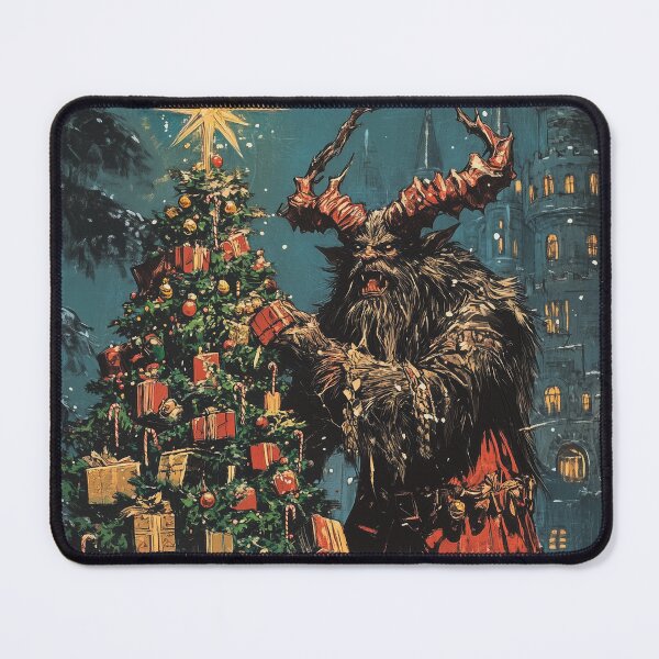 Item preview, Krampus decorating a Christmas Tree with lots of Gifts designed and sold by LonesomeKnight.