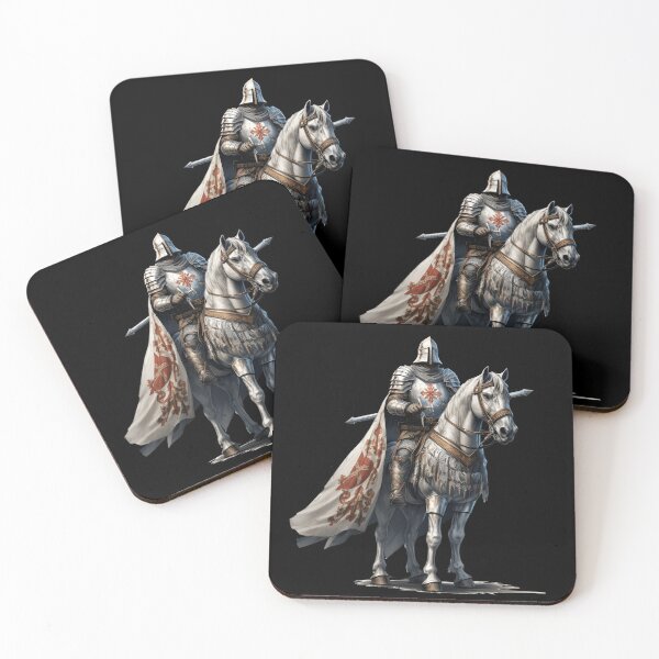 Item preview, Templar Knight with Horse designed and sold by ArmorOfGodStore.