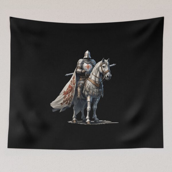 Item preview, Templar Knight with Horse designed and sold by ArmorOfGodStore.