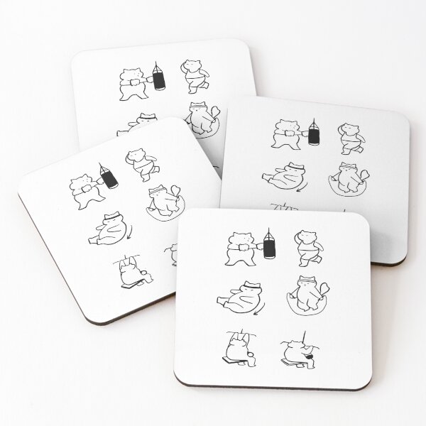 Item preview, Strong Whiskers: Simple Cat Gym Line Drawings designed and sold by RM-Journey.