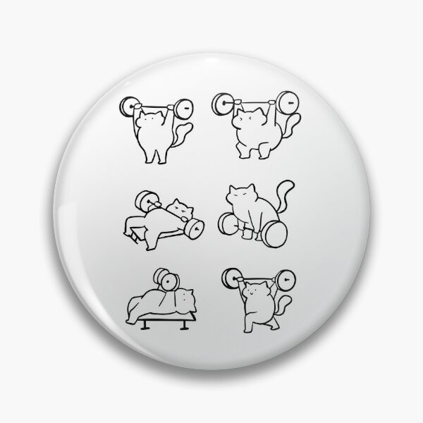 Item preview, Paws and Reps: Minimalist Workout Cat Art designed and sold by RM-Journey.