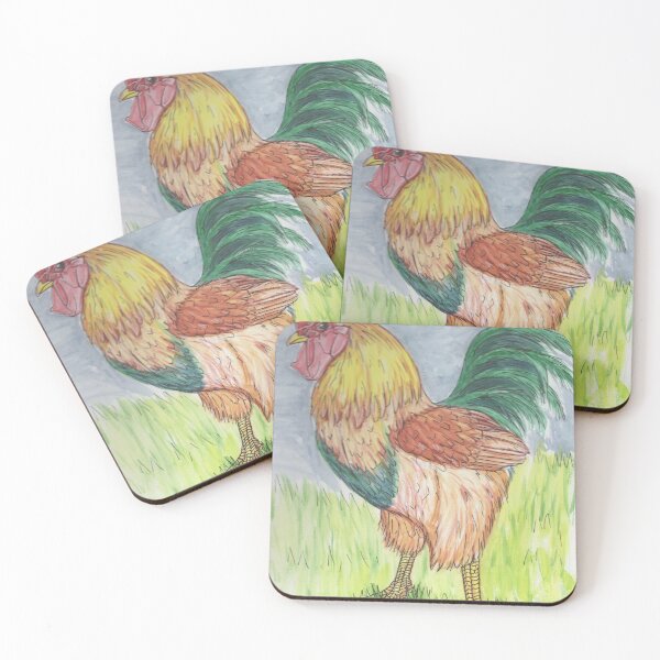 Item preview, Watercolour And Ink Cockerel designed and sold by KrisScottArt.