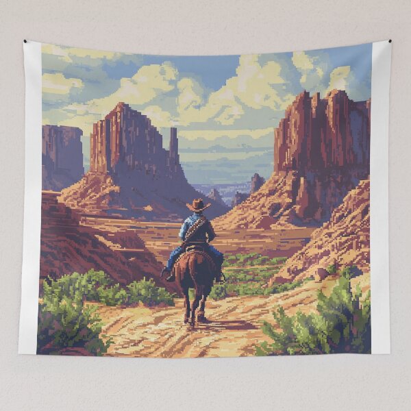 Item preview, Pixel Cowboy Riding Through Desert designed and sold by HardysHouse.