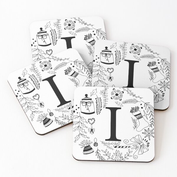 Item preview, Festive Christmas Alphabet letters Holiday art designed and sold by ilyanadesign.