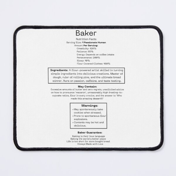 Item preview, Baker Label designed and sold by Sweet-Stitches.