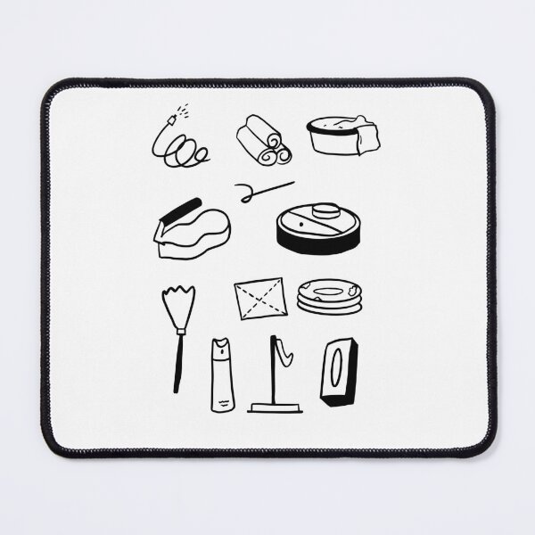 Item preview, Sparkling Clean: Black & White Cleaning Tools Art designed and sold by RM-Journey.