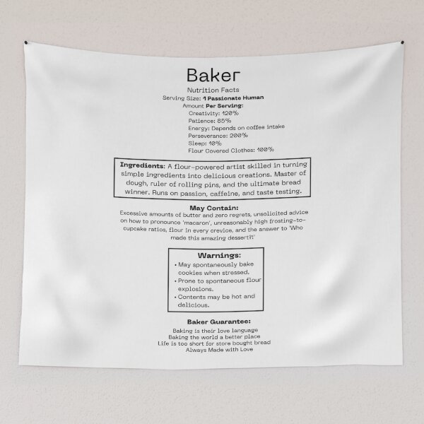 Item preview, Baker Label designed and sold by Sweet-Stitches.