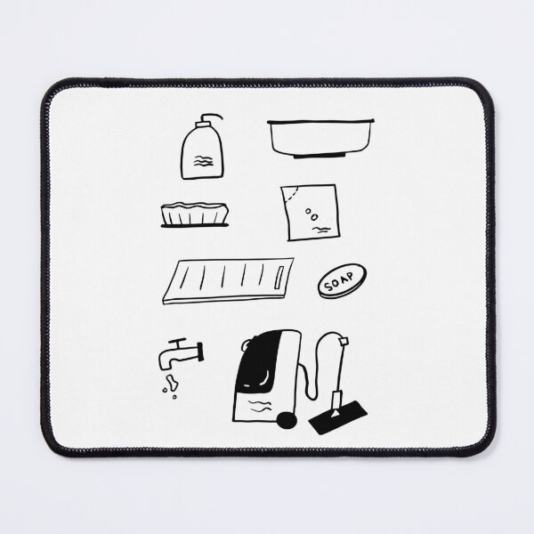 Item preview, Everyday Clean: Simple Black and White Tool Art designed and sold by RM-Journey.