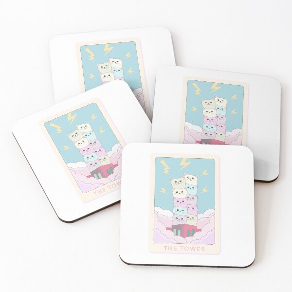 Item preview, The Tower Cats Tarot Card  designed and sold by Domiska.