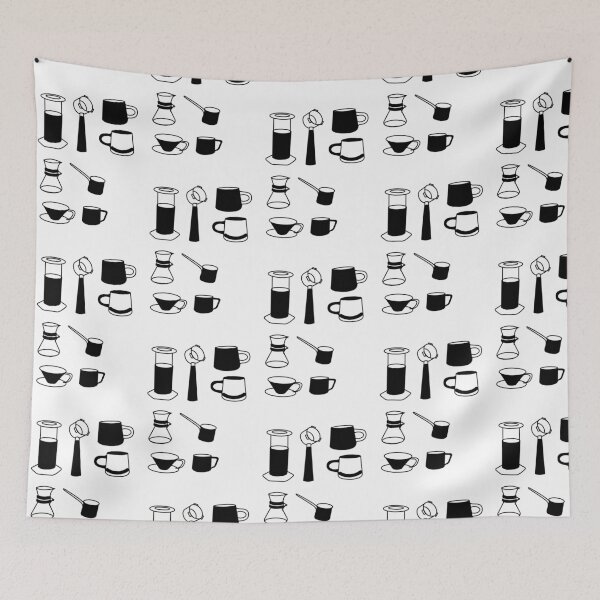 Item preview, Coffee Lover’s Tools: Simple Black & White Art designed and sold by RM-Journey.