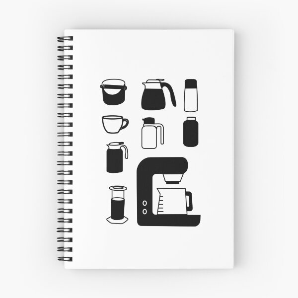 Item preview, Caffeine Tools: Black and White Coffee Illustrations designed and sold by RM-Journey.