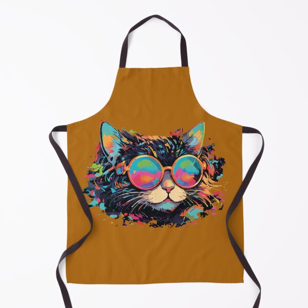 Item preview, Hippie Cat with Round Glasses designed and sold by gugartigas.