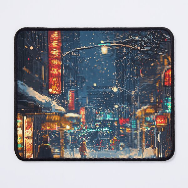 Item preview, Winter Pixel City designed and sold by NicolasGlowArt.