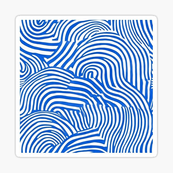 Item preview, Blue Waves - Organic Line Art designed and sold by MindKunst.