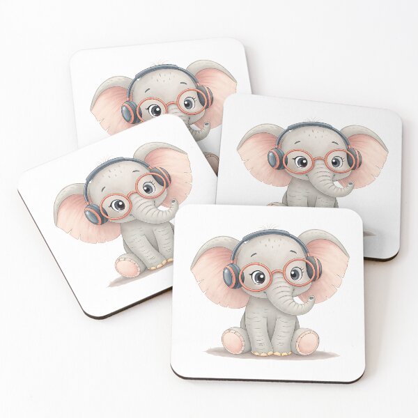 Item preview, Adorable Baby Elephants: Smiles, Flowers, and Watercolor Inspiration for Elephant Lovers designed and sold by kmf1313.
