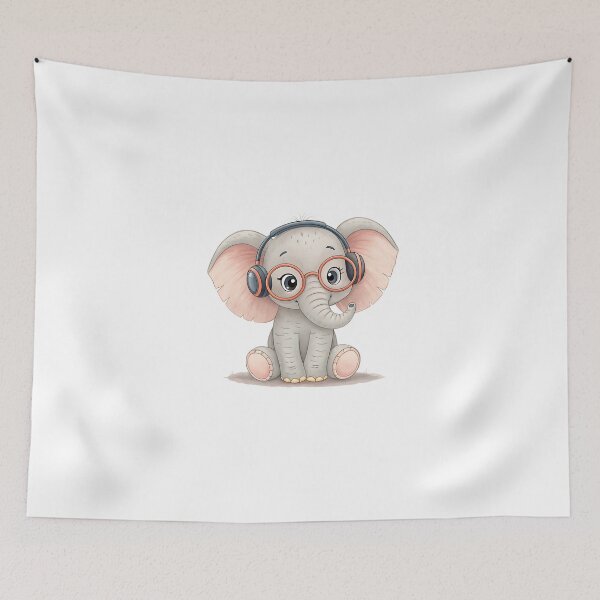 Item preview, Adorable Baby Elephants: Smiles, Flowers, and Watercolor Inspiration for Elephant Lovers designed and sold by kmf1313.