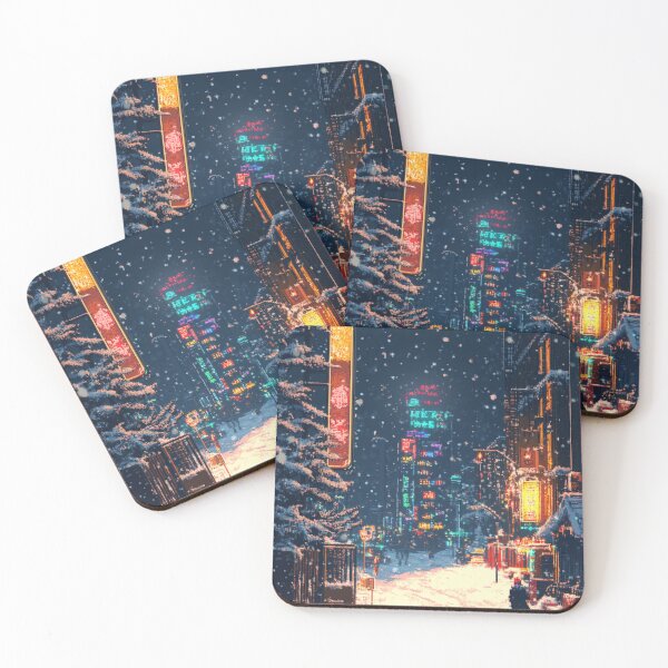 Item preview, City in Pixel designed and sold by NicolasGlowArt.