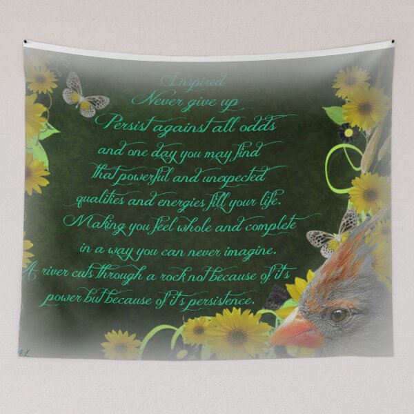 Item preview, BEING INSPIRED IS BY NEVER GIVING UP designed and sold by Marie Leblanc.