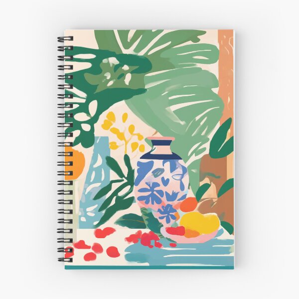 Aperçu de l'œuvre Vase décoré de plantes et de fruits tropicaux créée et vendue par PalmitoDecor.