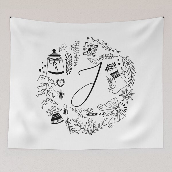 Item preview, Festive Christmas Alphabet letters Holiday art designed and sold by ilyanadesign.