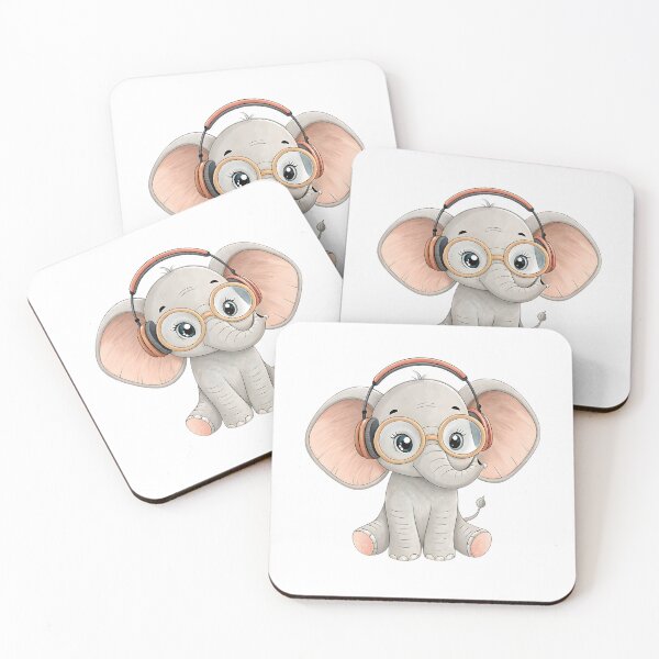 Item preview, Adorable Baby Elephants: Smiles, Flowers, and Watercolor Inspiration for Elephant Lovers designed and sold by kmf1313.