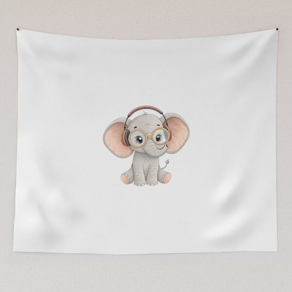 Item preview, Adorable Baby Elephants: Smiles, Flowers, and Watercolor Inspiration for Elephant Lovers designed and sold by kmf1313.