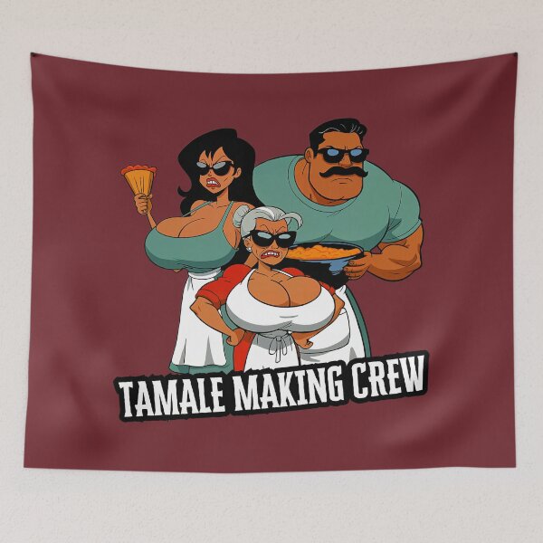 Item preview, Tamale Making Crew – Bold Mexican Christmas Design designed and sold by BaxInke.