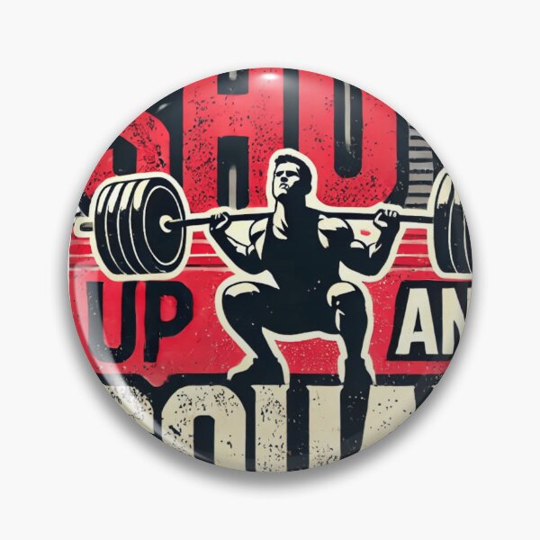 Item preview, "Shut Up and Squat - Motivational Gym Design" designed and sold by Ali Zaed.