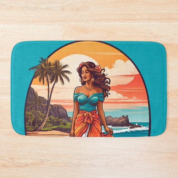 Item preview, Beautiful Woman Hula Dancing: Hawaiian Beach Scene designed and sold by Alan Javier Cordoba Espinosa.