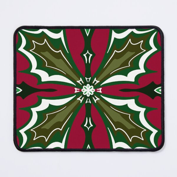 Item preview, Christmas leaves tile ornament designed and sold by KaroLeenaDesign.
