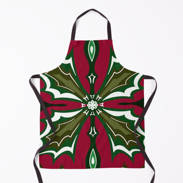Item preview, Christmas leaves tile ornament designed and sold by KaroLeenaDesign.