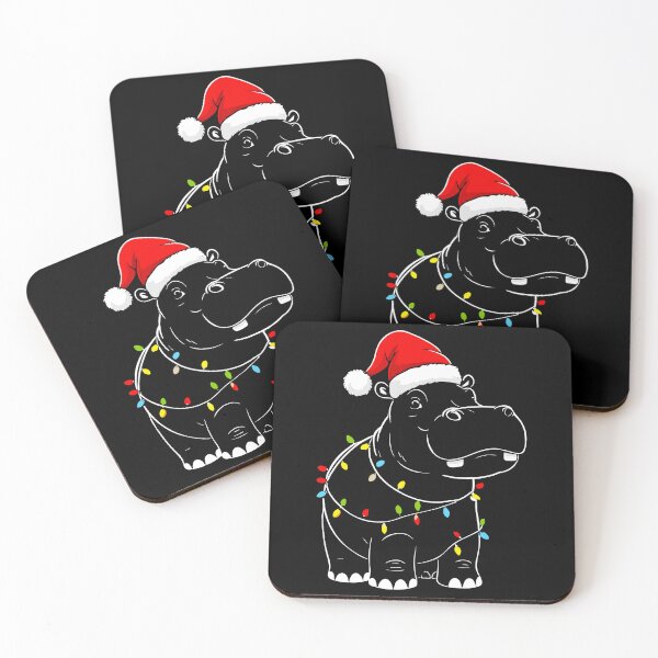 Item preview, Funny Santa Hippopotamus Christmas Lights Hippo Xmas Lover Gift For Men Women Kids designed and sold by JUSTBEELEGANT.