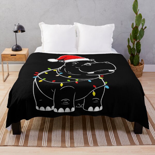 Item preview, Funny Santa Hippopotamus Christmas Lights Hippo Xmas Lover Gift For Men Women Kids designed and sold by JUSTBEELEGANT.